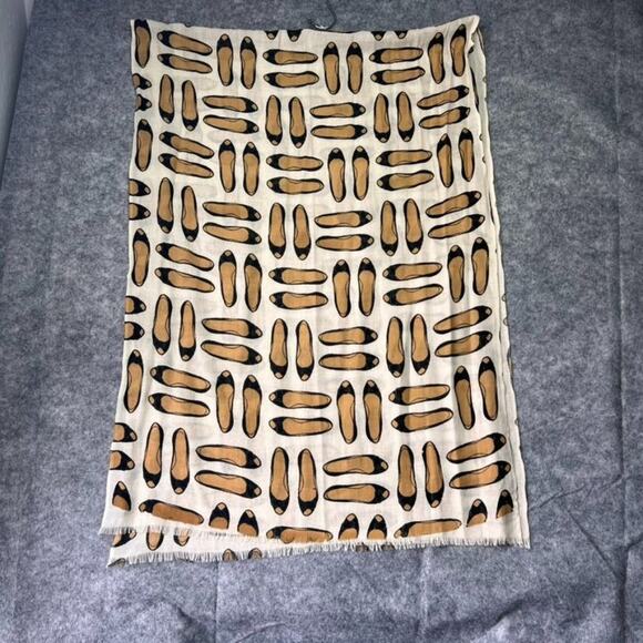 Novelty Flats Shoes Print Lightweight Neutral Scarf - Picture 5 of 5